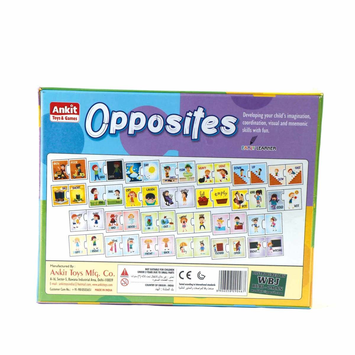 Ankit Early Learner Opposite 26 Self Correcting 2-Piece Puzzles
