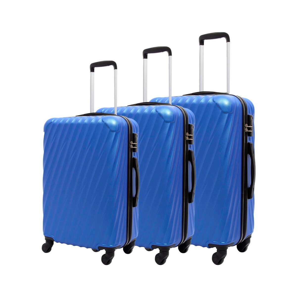 Wagon R ABS 4Wheel Hard Trolley WB625 3Pcs Set (20"+24"+28") Assorted Color