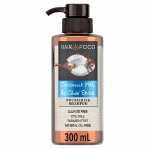 Hair Food Nourishing Smoothing Treatment Shampoo With Coconut Milk & Chai Spice Sulfate Free 300 ml