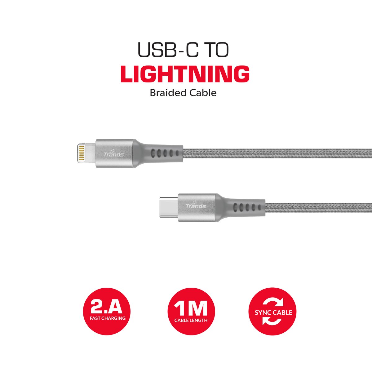 Trands USB-C to Lightning Cable TR-CA591