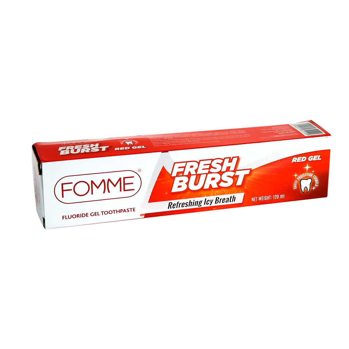 Fomme Toothpaste Fresh Burst Red Gel 120ml 3+1