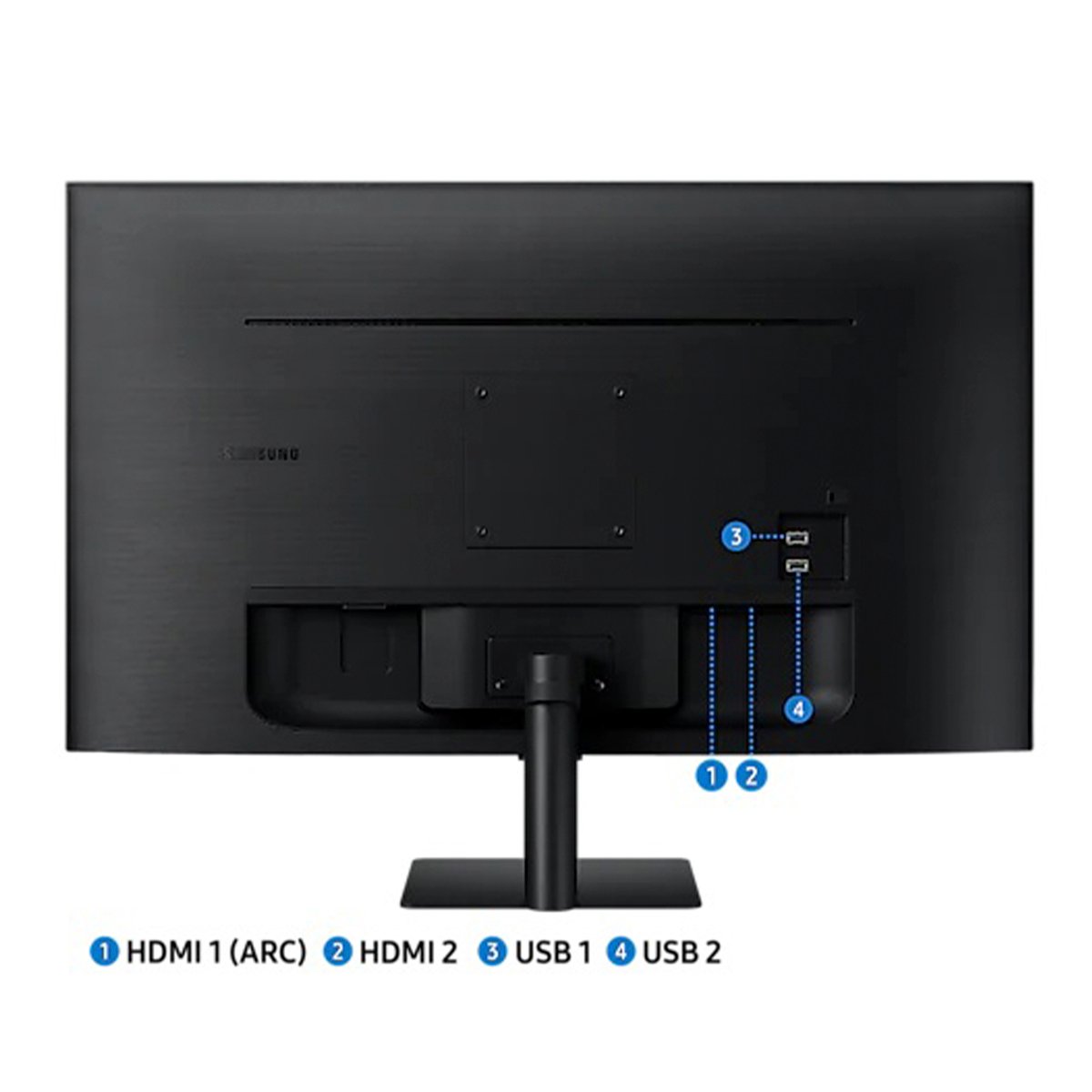 Samsung Smart Monitor with Mobile Connectivity LS27AM500NMXUE - In-built speaker with Voice Assistant remote