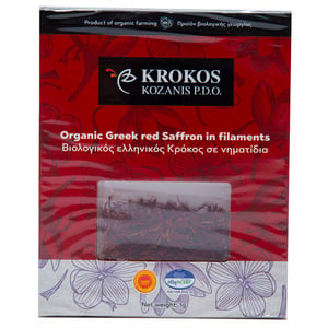 Krokos Organic Greek Red Saffron In Filaments 1 g
