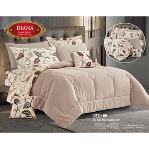 Diana 8pcs Comforter Set 260x240cm Assorted