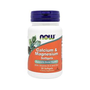 Now Foods Calcium & Magnesium with Vitamin D3 and Zinc 30 pcs