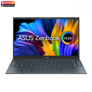 ASUS ZenBook 13 OLED UM325UA-OLED0R5W Slim Laptop, Ryzen 5-5500U 8GB RAM, 512GB SSD, AMD Radeon™ Graphics, 13.3" OLED FHD, Windows 11, Black, English-Arabic Keyboard