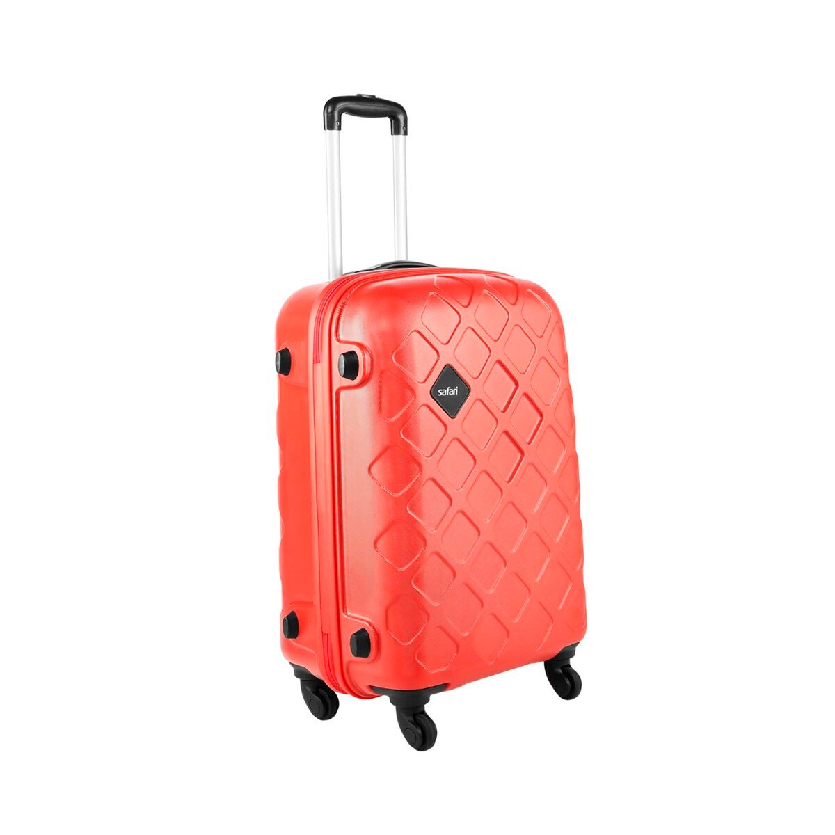 سفاري موزاييك حقيبة سفر صلبة 4 عجلات، 65 سم، أحمر