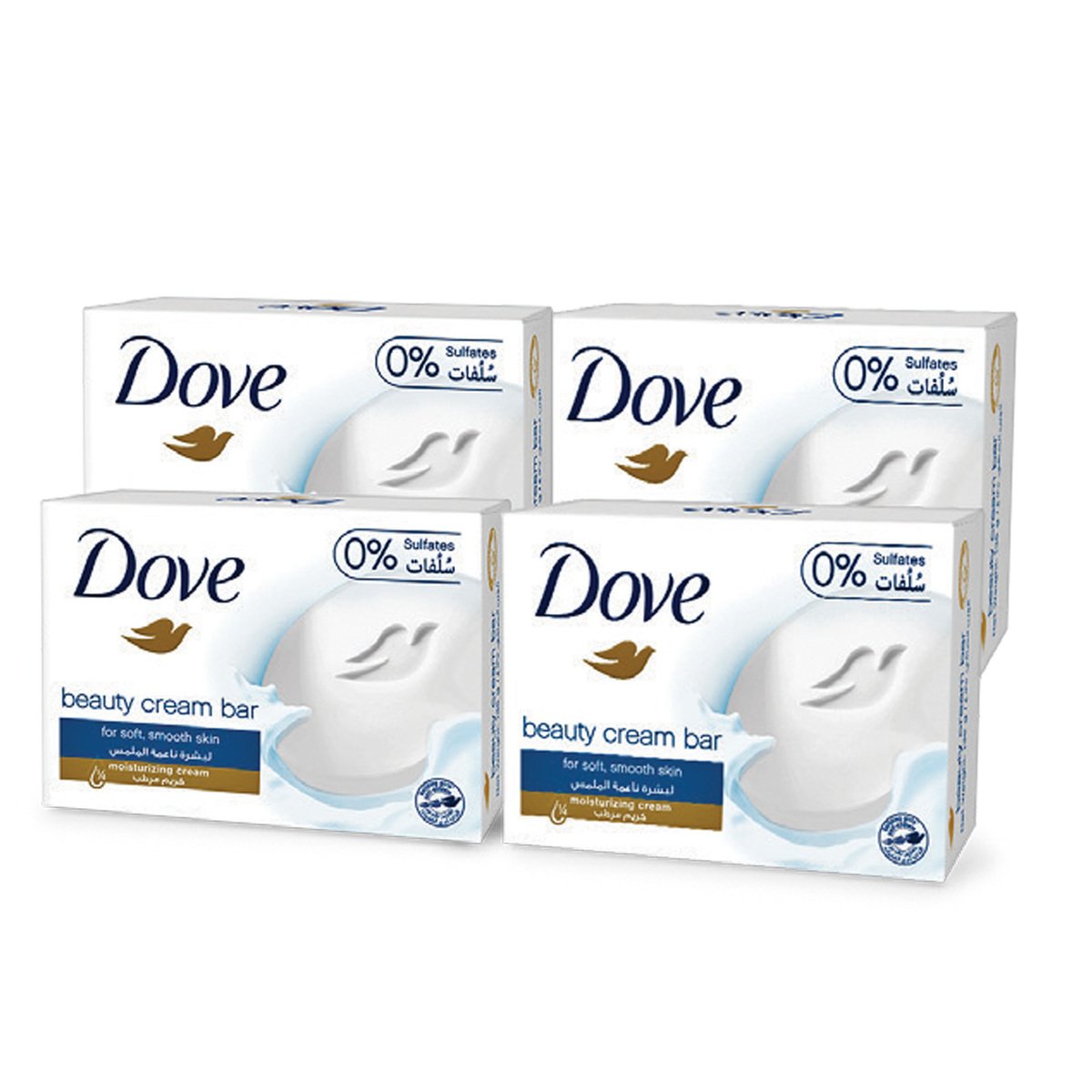 Dove White Beauty Cream Bar Value Pack 4 x 160 g