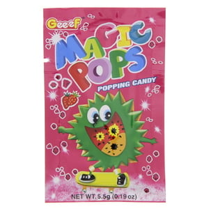 Geeef Magic Pops Popping Candy Strawberry Flavor 5.5 g