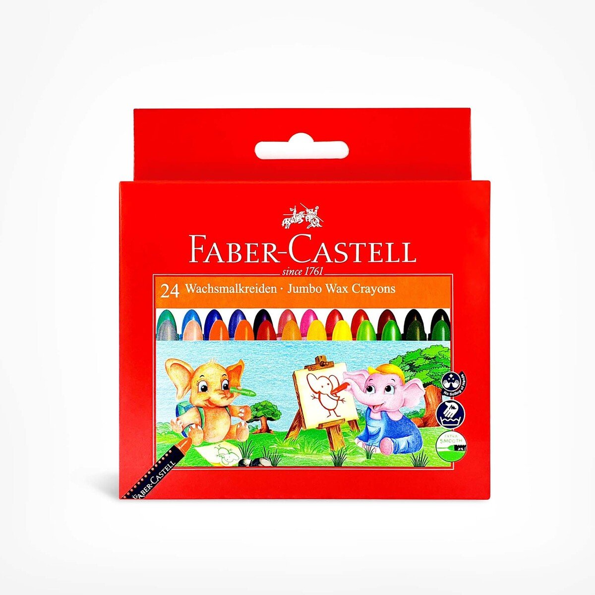 Faber-Castell  Jumbo Wax Crayons 24 Pieces