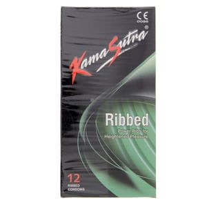 Kamasutra Ribbed Condoms 12 pcs
