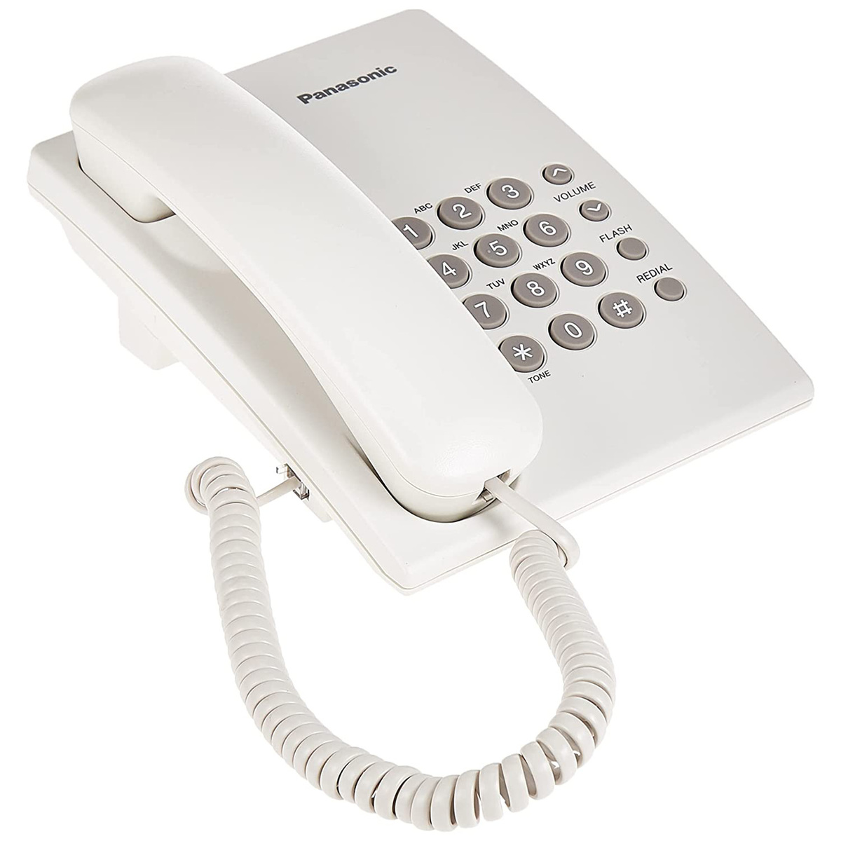 Panasonic Corded Standard Telephone, White, KX-TS500