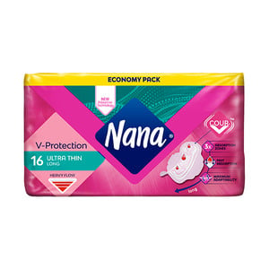 Nana Ultra Thin Long Pads with Wings Value Pack 16 pcs