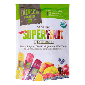 Deebee’s Organics Super Fruit Freezie, Freezer Pops with Fruit Juice & Added Puree, 10 x 40 ml