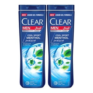 Clear Men Anti-Dandruff Shampoo Cool Sport Menthol 2 x 350 ml
