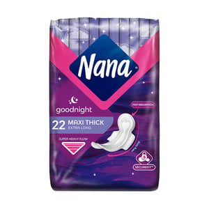 Nana Goodnight Maxi Thick Extra Long with Wings 22 pcs
