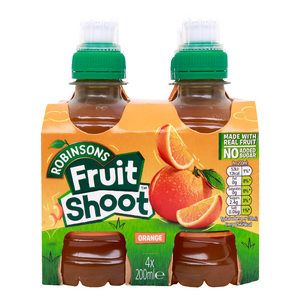 Robinsons No Added Sugar Orange Fruit Shoot Drink 4 x 200 ml