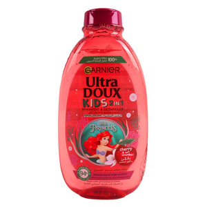 Garnier Ultra Doux Disney Princess Cherry & Soft Almond Kids 2in1 Shampoo & Detangler 400 ml