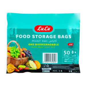 LuLu Food Storage Bags Large Size 46cm x 30cm No.14 50 pcs