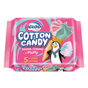 Igloo Cotton Candy Ice Cream Cone 5 x 120 ml