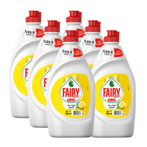 Fairy Plus Lemon Dishwashing Liquid Soap Mega Box Value Pack 6 x 600 ml