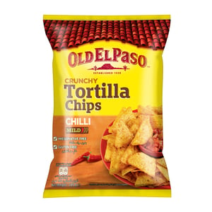 Old El Paso Crunchy Tortilla Chips Chilli Mild, 185 g