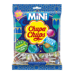 Chupa Chups Mini Lollipops Candy Assorted Flavours 35 pcs 210 g