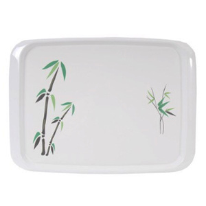 Hoover Bamboo Tree Print Rectangle Tray, 45 x 32 cm, Green/White,HVR.GB1813