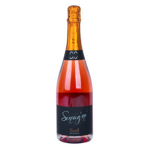 Sensazioni Alcohol Free Sparkling Rose Sweet Wine Beverage, 750 ml