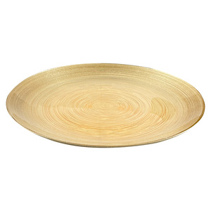 Glascom Decorative Serving Plate, 28 cm, Amber, ARES0557