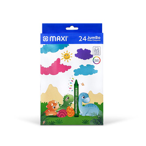 Maxi Jumbo Wax Crayons 24 Color 90mm