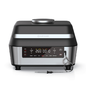 Nutricook Smart Indoor Grill and Air Fryer XL, 8.5L, 1760 W, Stainless Steel/Black, NC-AFG960