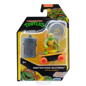 TMNT Ninja Turtles Trick Figure On A Skateboard Self-Stabilizing For Stretching 71052 Assorted