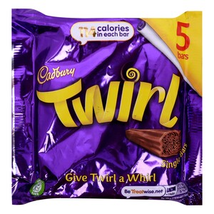 Cadbury Twirl Single Bars 5 x 21.5 g