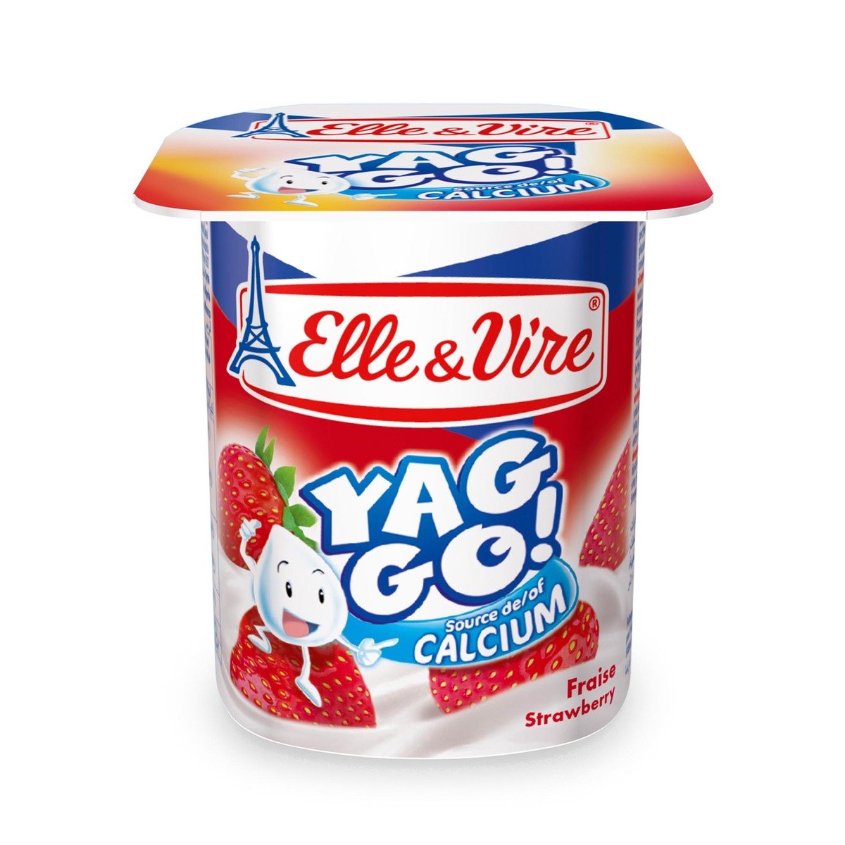 Elle & Vire Strawberry Yaggo Yogurt 125 g