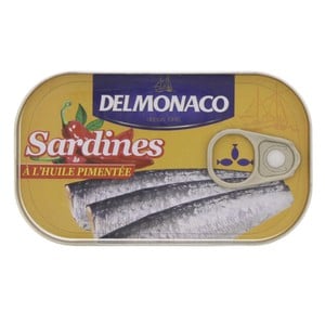 Delmonaco Sardines In Hot Vegetable Oil 125 g