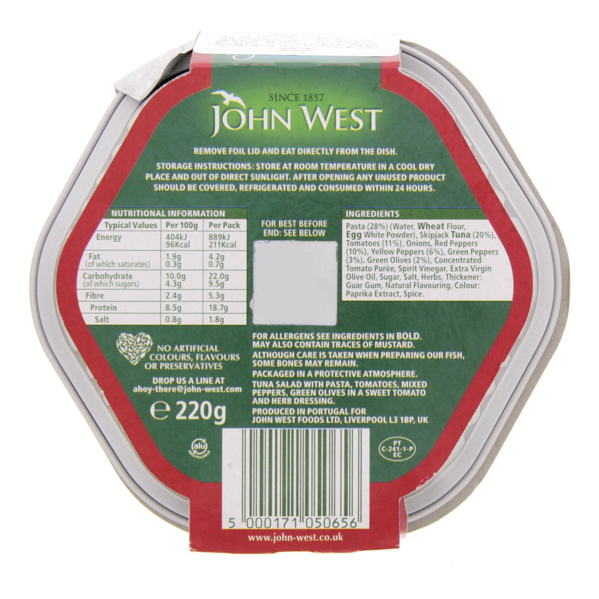 John West Light Lunch Mediterranean Style Tuna Salad 220 g