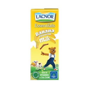 Lacnor Essentials Banana Flavoured Milk 8 x 180 ml