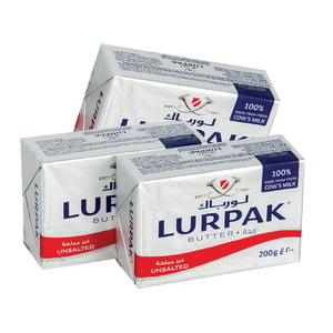 Lurpak Unsalted Butter Value Pack 3 x 200 g