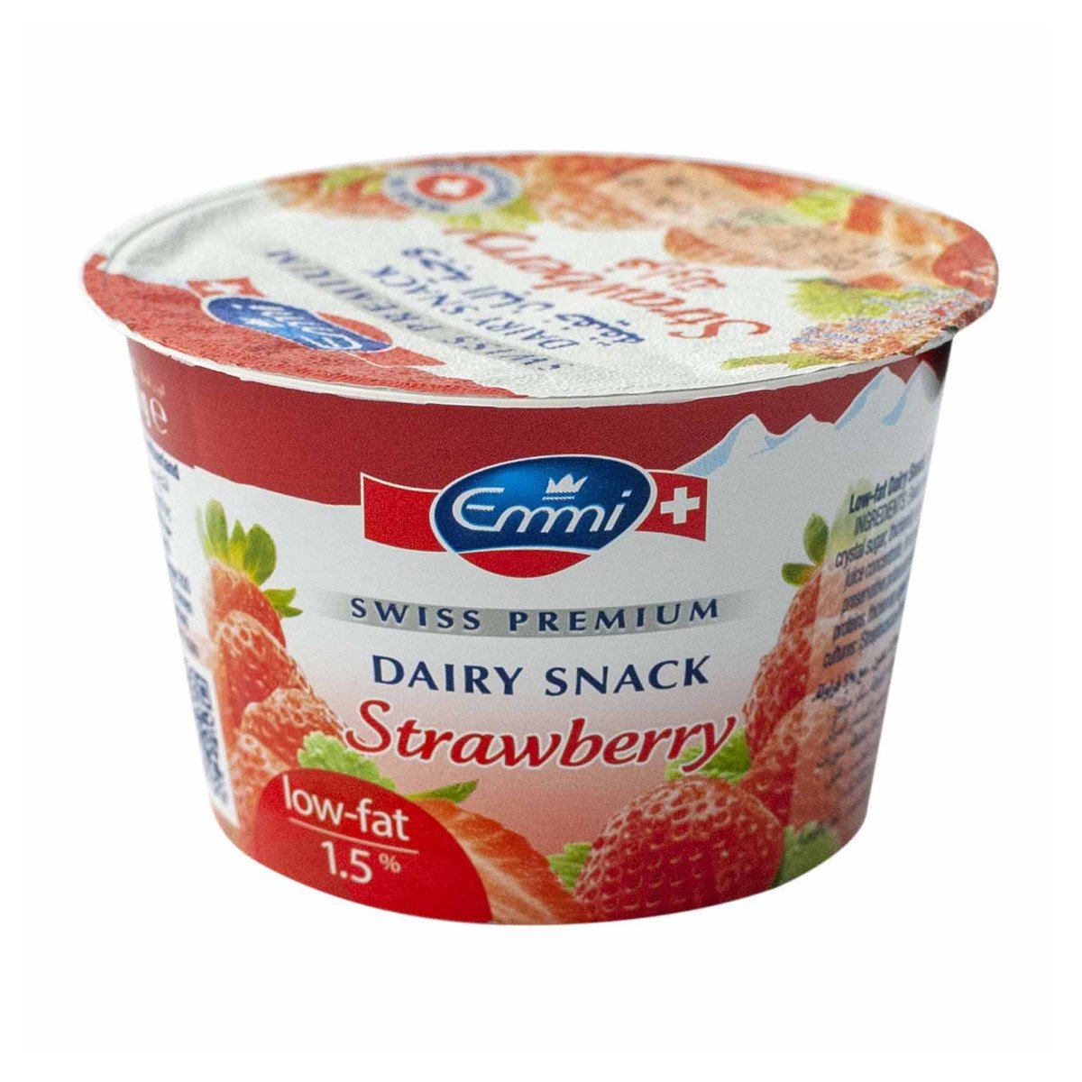 Emi Swiss Premium Yogurt Strawberry 1.5% Fat 100 g