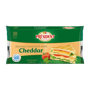 President Sandwich With Cheddar Cheese 20 Slices 400 g