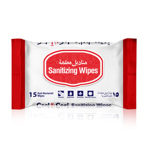 Cool & Cool Sanitizing Wipes 15 pcs