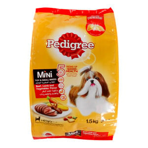Pedigree Small Breed Beef Lamb & Vegetables Dry Dog Food (Adult) 1.5 kg