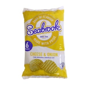 Seabrook Cheese and Onion Crinkle Crisp 6 x 25 g