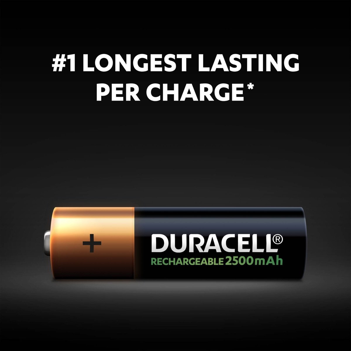 Duracell Rechargeable AA 2500mAh batteries, pack of 4