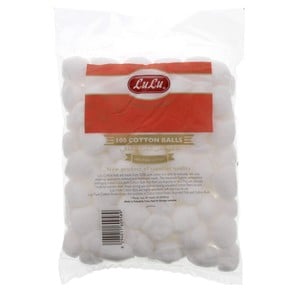 LuLu White Cotton Balls 100 pcs