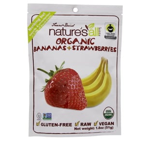 Natures All Organic Bananas & Strawberries Freeze & Dried 51 g