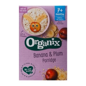 Organix Baby Food Organic Banana & Plum Porridge For 7+ Months 200 g
