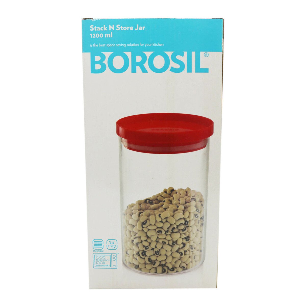 Borosil Glass Jar Stacks 1200ml 961200