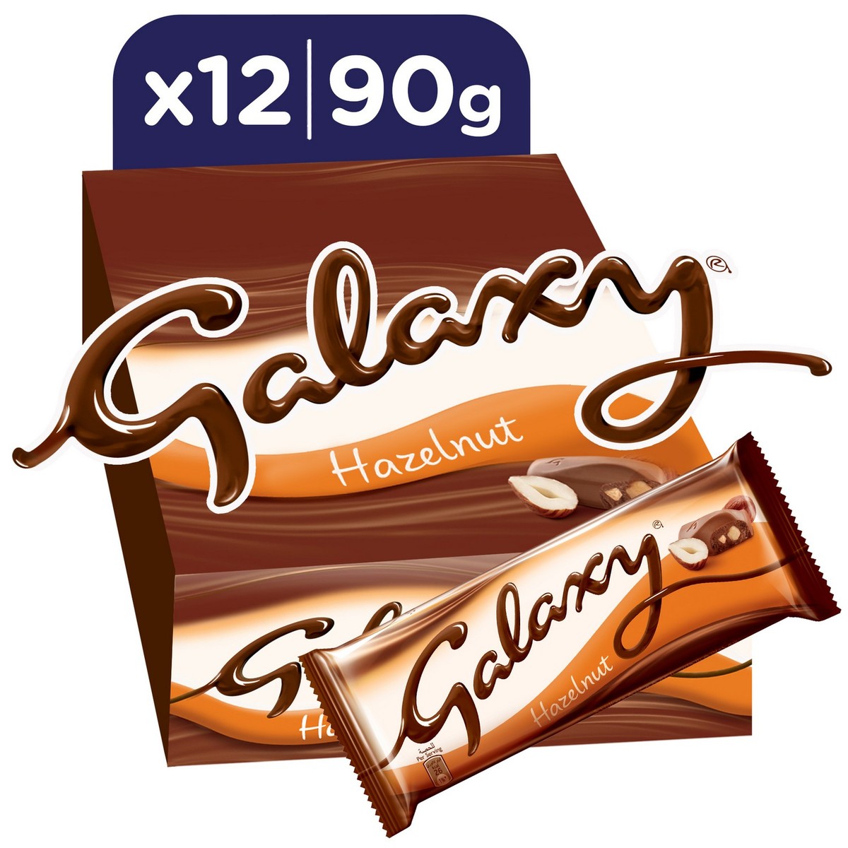 Galaxy Hazelnut Chocolate Bar 90 g